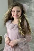 Pırıltılı Kız Abiye Kids Mezuniyet Düğün Nişan Lila Elbise - 3