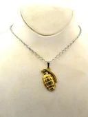 El Bombası - Grenade - Kolye - Gold Görünümlü - 7