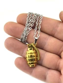 El Bombası - Grenade - Kolye - Gold Görünümlü - 5