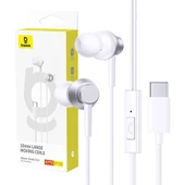 Baseus Encok CZ11 Type-C Mikrofonlu Kulaklık-Beyaz - 2