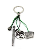 Salkım Anahtarlık - Adige Bayrak Akordiyon Kama thumbnail 8