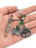 Salkım Anahtarlık - Adige Bayrak Akordiyon Kama thumbnail 2