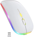 Blic Bwm6 Beyaz RGB Şarjlı Kablosuz 1600DPI Işıklı Kablosuz Sessiz Mouse - 1