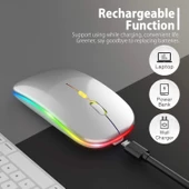 Blic Bwm6 Gri RGB Şarjlı Kablosuz 1600DPI Işıklı Kablosuz Sessiz Mouse - 2