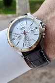 Casio CSISTE1 Kasası Gümüş Kordonu Acı Kahverengi Renk Göstergeli Fonksiyonel Erkek Kol Saati - 1