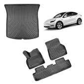 Rizline Tesla Model Y 2019 Sonrası 3D Bagaj Havuzu  ve Paspas Siyah thumbnail 1