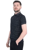 Cengiz İnler Jakar Desenli Erkek Polo Yaka T-shirt - 1