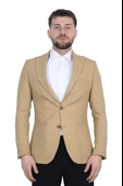 Cengiz İnler İtalyan Hasır Desen Slim Fit Erkek Ceket - 1