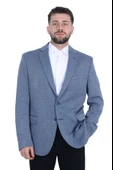 Cengiz İnler Dokulu Mono Yaka Çift Düğme Slim Fit Erkek Ceket - 2
