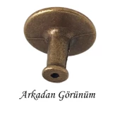 5 Adet Düz Düğme Antik Sarı Kulp Mobilya Çekmece Dolap Kapak Kulbu Metal Kulp Aksesuarları Vidalı thumbnail 4