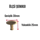 5 Adet Düz Düğme Altın Gold Kulp Mobilya Çekmece Dolap Kapak Kulbu Metal Kulp Aksesuarları Vidalı - 3