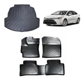 Rizline Toyota Corolla Sedan 2019+ 3D Havuzlu Paspas ve Bagaj Havuzu Siyah thumbnail 1