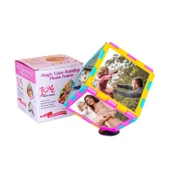 Kişiye Özel Tasarlanabilen Müzikli Dönen Küp Fotoğraf Çerçevesi - 10x10 cm - 3