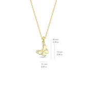 14 Ayar Taşlı Kelebek Altın Kolye 1,61 gr thumbnail 2