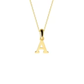 14 Ayar Altın A Harfi Kolye 1,44 gr thumbnail 1