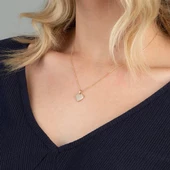 14 Ayar Altın Taşlı Kalp Kolye 2,2 gr thumbnail 3