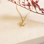 14 Ayar Altın Taşlı Yusufçuk Kolye 2,03 gr - 7