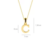 14 Ayar Altın C Harfi Kolye 1,48 gr - 2