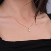 14 Ayar Altın K Harfi Kolye 1,52 gr thumbnail 2