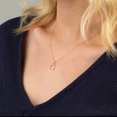 14 Ayar Altın Sade At Nalı Kolye  1,77 gr thumbnail 4