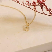 14 Ayar Altın Taşlı Nal Şans Kolye 1,55 gr thumbnail 6