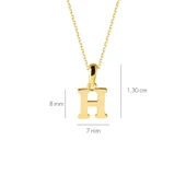 14 Ayar Altın H Harfi Kolye 1,51 gr - 2