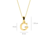 14 Ayar Altın G Harfi Kolye 1,49 gr - 4