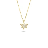 14 Ayar Altın Taşlı Yusufçuk Kolye 2,03 gr - 4