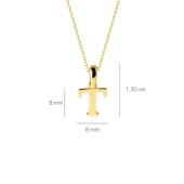 14 Ayar Altın T Harfi Kolye 1,47 gr thumbnail 3