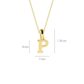 14 Ayar Altın P Harfi Kolye 1,46 gr thumbnail 3