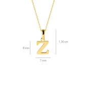 14 Ayar Altın Z Harfi Kolye 1,48 gr thumbnail 3