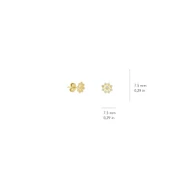 14 Ayar Taşlı Kar Tanesi Altın Küpe 1,30 gr - 5