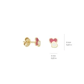 14 Ayar Altın Kalp Çocuk Küpe 0,93 gr thumbnail 2