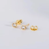 14 Ayar Tektaş Altın Küpe 1,10 gr - 1