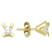 14 Ayar Tektaş Altın Küpe 1,70 gr - 1