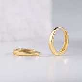 14 Ayar Sade Halka Altın Küpe 1,00 gr - 2
