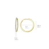 14 Ayar Taşlı Modern Halka Altın Küpe 3,33 gr - 2