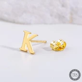 14 Ayar Altın K Harf Küpe 0,49 gr - 1