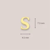 14 Ayar Altın S Harf Küpe 0,41 gr - 4