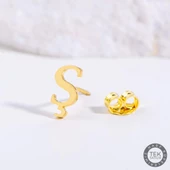14 Ayar Altın Ş Harf Küpe 0,46 gr - 1