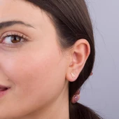 14 Ayar Altın K Harf Küpe 0,49 gr - 3