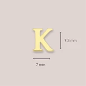 14 Ayar Altın K Harf Küpe 0,49 gr - 4