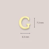 14 Ayar Altın G Harf Küpe 0,46 gr - 4