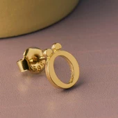 14 Ayar Altın Ö Harf Küpe 0,47 gr - 7