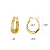 14 Ayar İtalyan Halka Altın Küpe 2,65 gr - 5