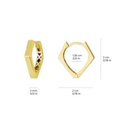 14 Ayar İtalyan V Tasarım Altın Küpe 3,00 gr - 5