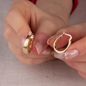 14 Ayar İtalyan Halka Altın Küpe 2,65 gr - 4