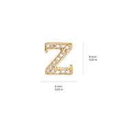 14 Ayar Altın Taşlı Z Harf Küpe 0,56 gr thumbnail 4