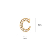 14 Ayar Altın Taşlı C Harf Küpe 0,49 gr - 4