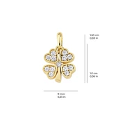 14 Ayar Altın Taşlı Yonca Kolye Ucu 0,97 gr - 2